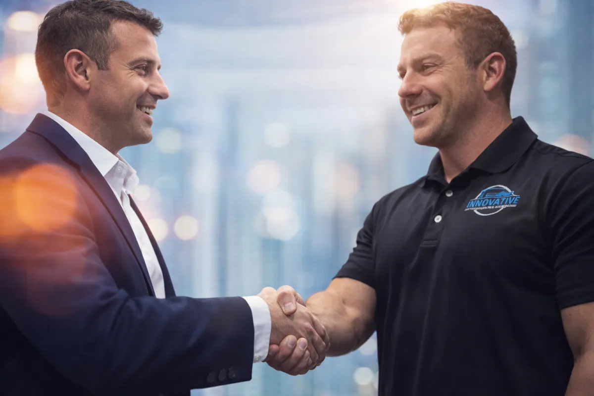 Image of man cleaning gutters by hand