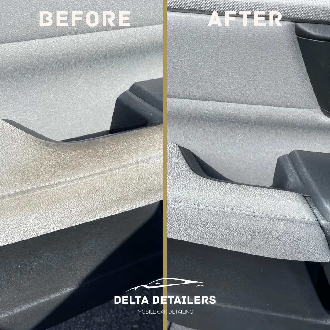 mobile auto detailing armrest before and after