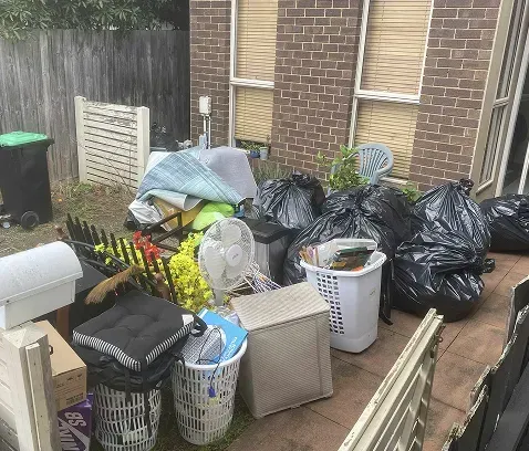 household rubbish removal outside house