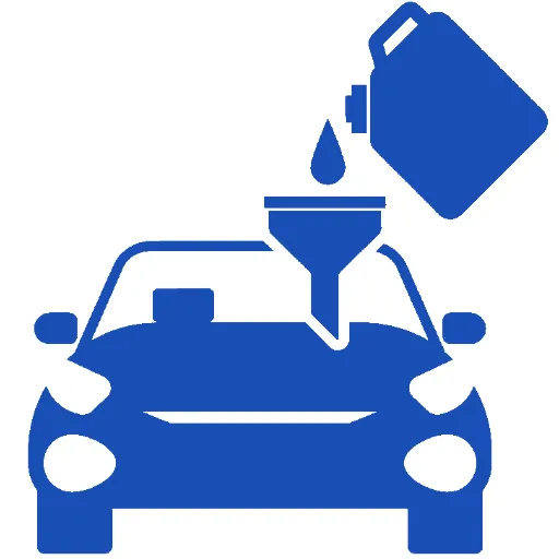 Lube King Express oil change service icon - oil can with droplet