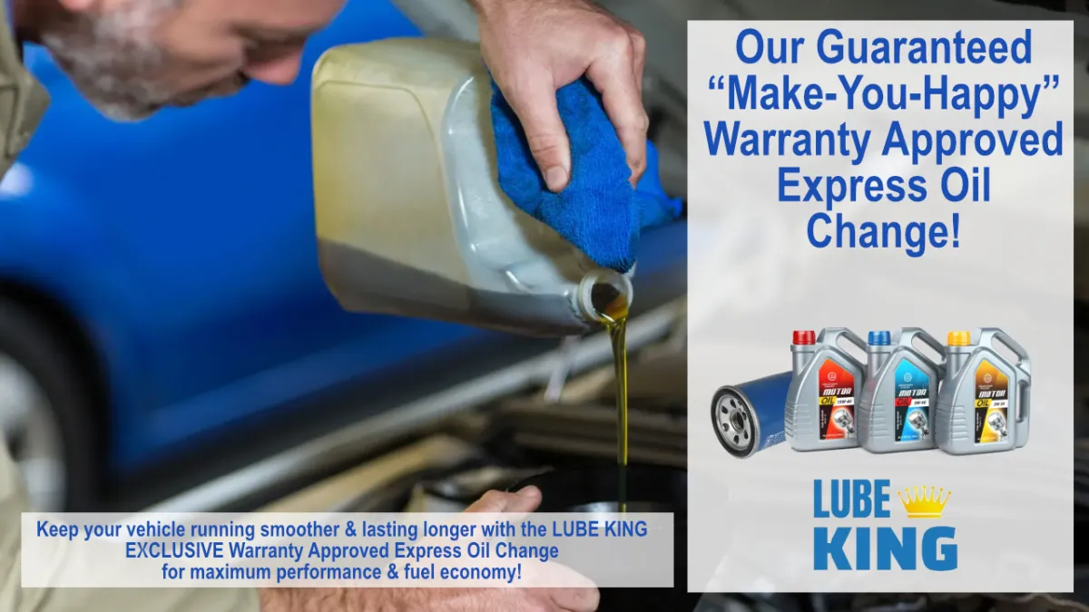 Windsor’s best express quick lube oil change near you and the only Guaranteed “Make-You-Happy” express oil change and complete auto service.