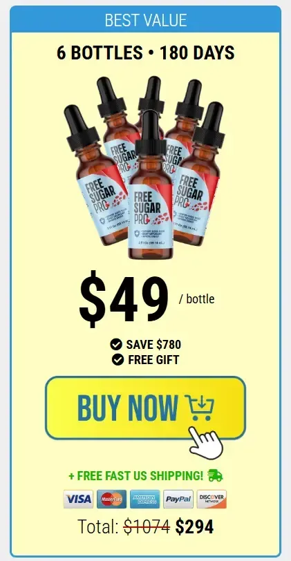 Free Sugar Pro 6 bottle buy