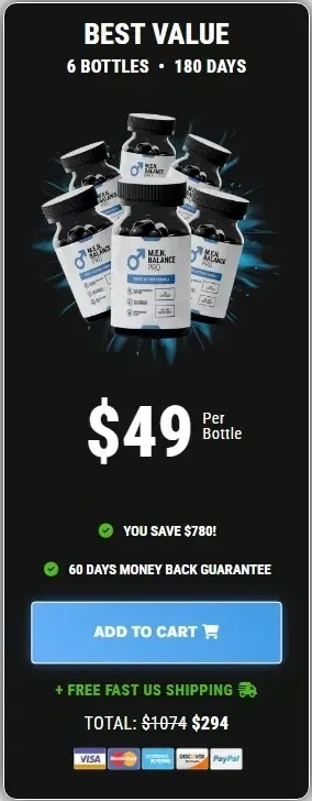MEN Balance Pro - 6 Bottles