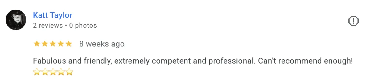 5 star google review screenshot 9