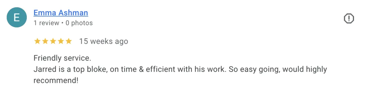 5 star google review screenshot 8