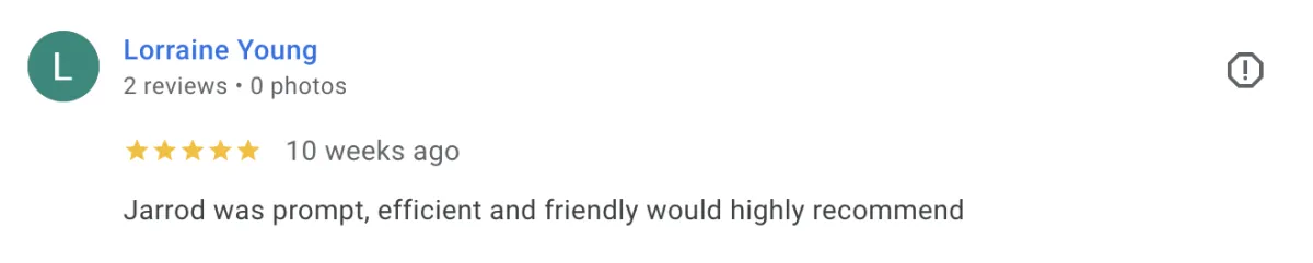 5 star google review screenshot 24