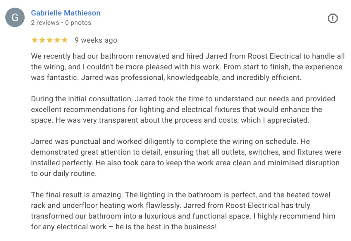 5 star google review screenshot 3