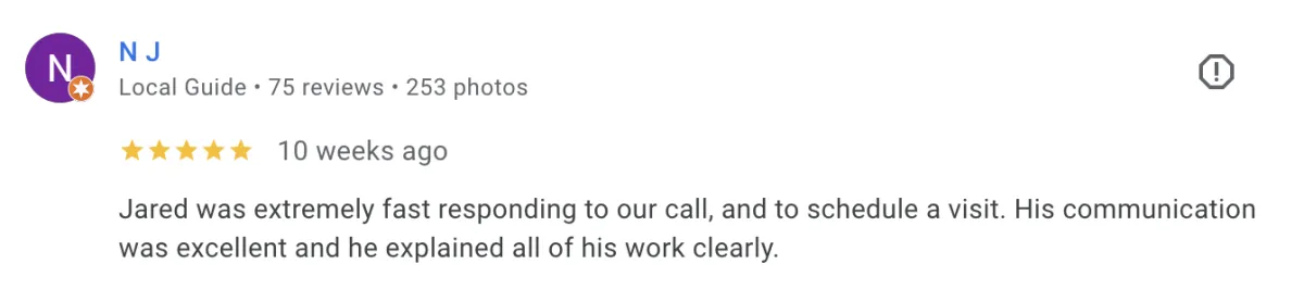 5 star google review screenshot 20