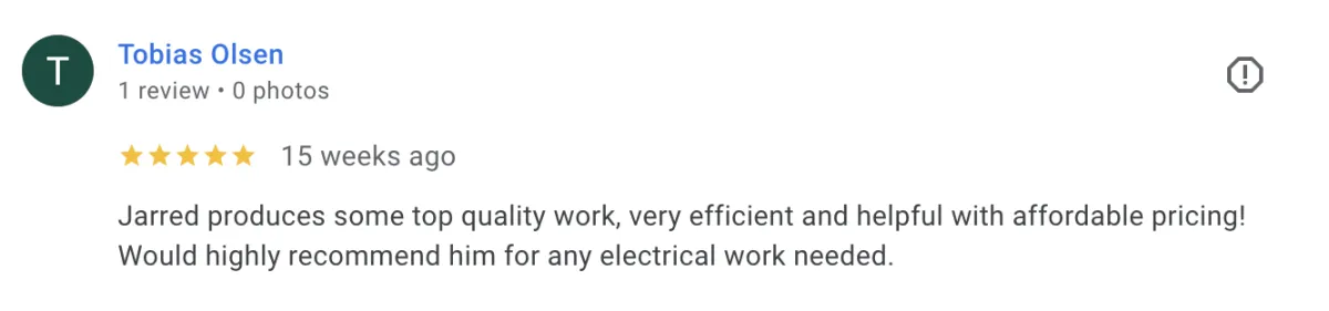 5 star google review screenshot 5