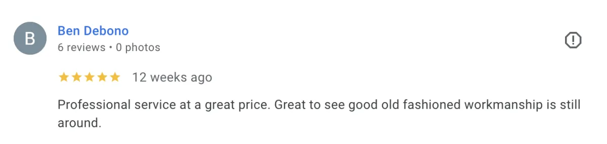 5 star google review screenshot 11