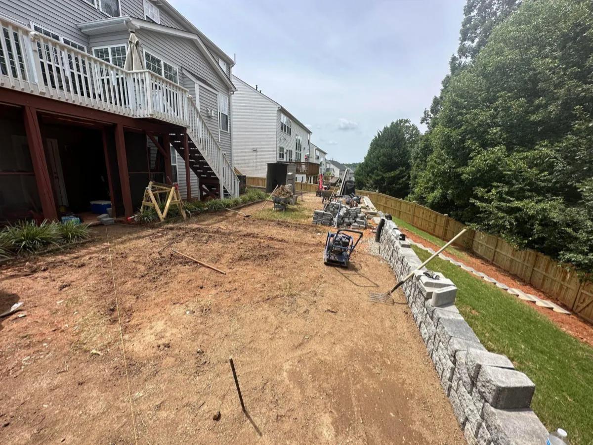 Outdoor living area and patio design in Durham, NC
