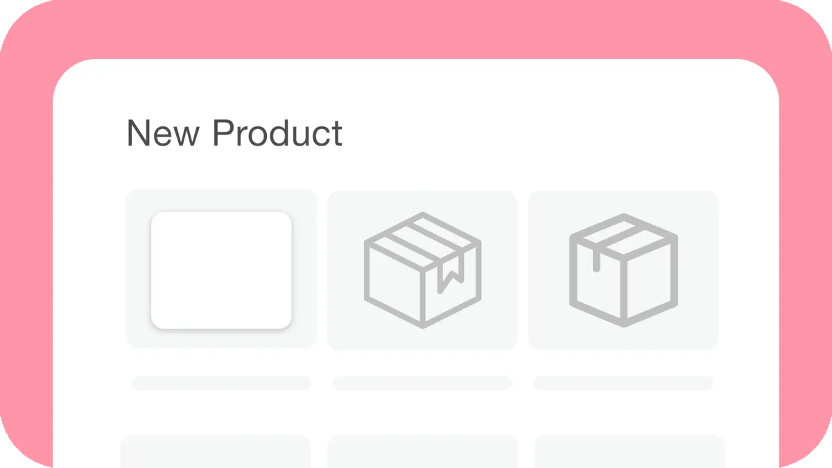 Simple graphic outlined in pink of custom development work