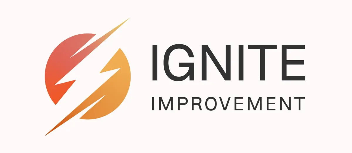 Lighting bolt logo in a dark to light orange gradient. The company name displayed to the right of the logo.