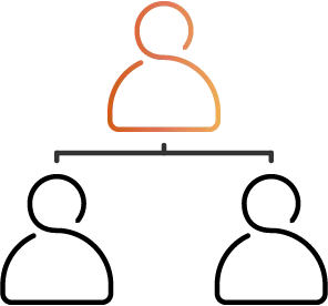 Illustrated icon representing leadership training.