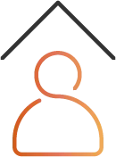 Illustrated icon representing the value 'lead with care'