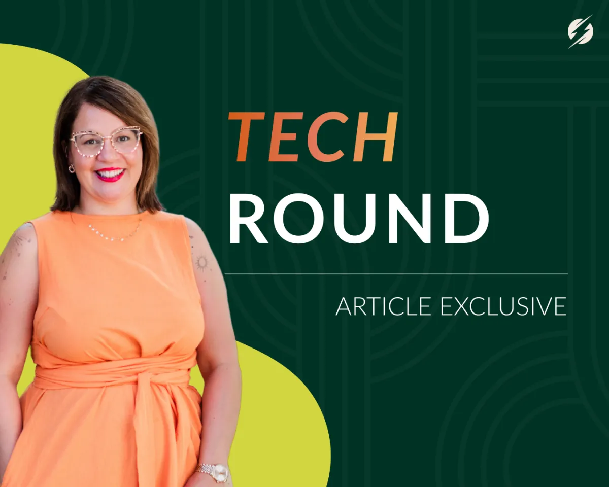 Thumbnail containing a picture of Angela and the title of her article feature (Tech Round)