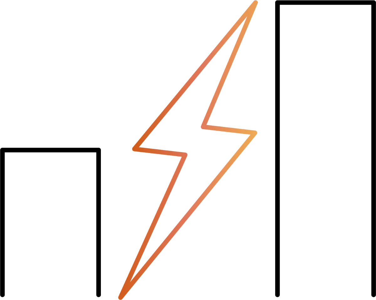 Illustrated icon representing the value 'fuel the fire'