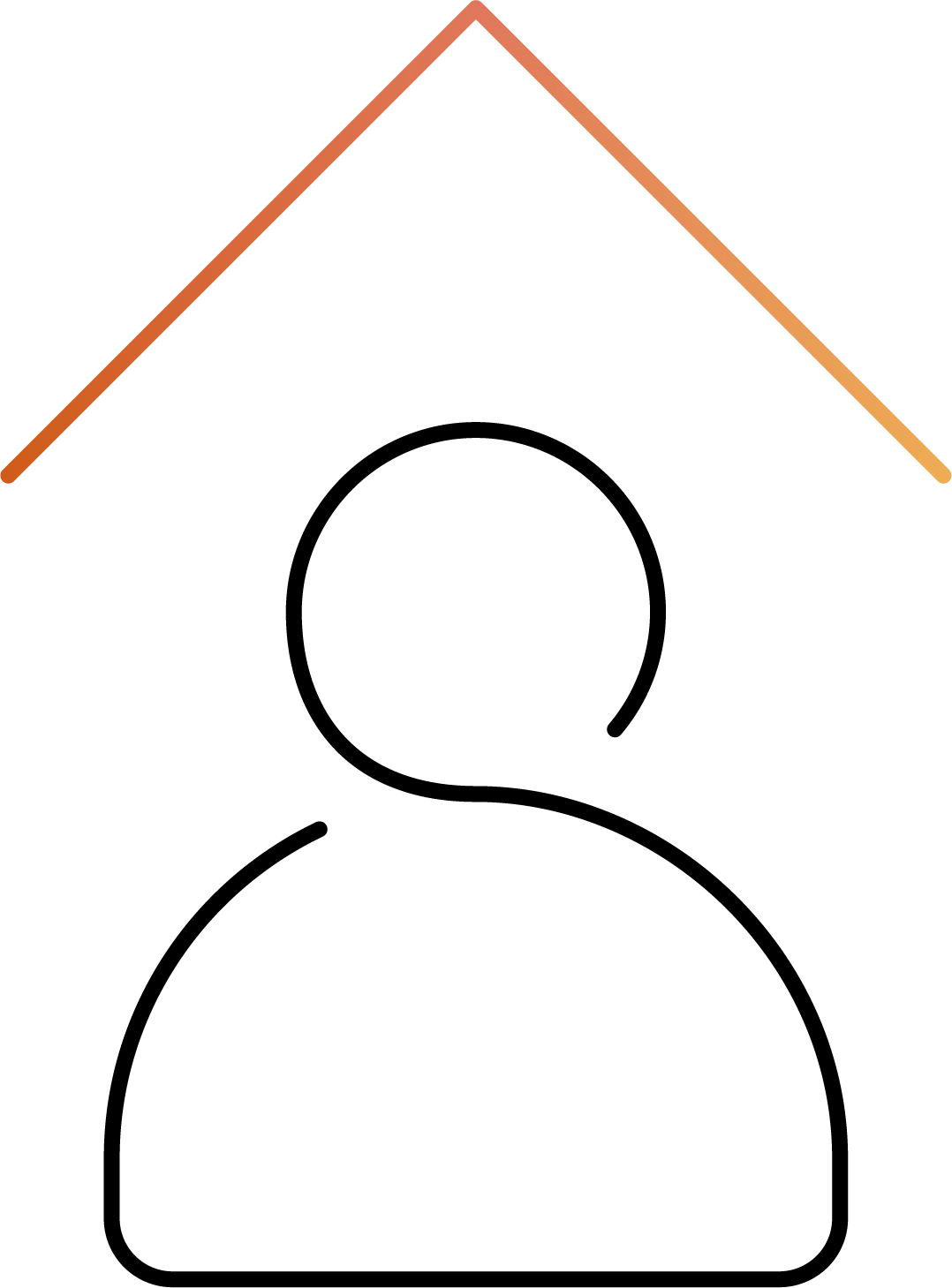 Illustrated icon representing the value 'lead with care'