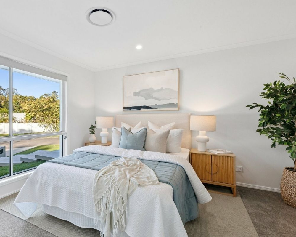 Spacious master bedroom created during a Buderim home extension