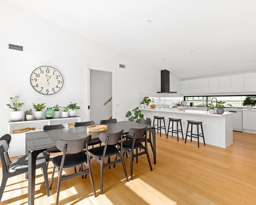 Large open-plan kitchen created as part of a family home extension