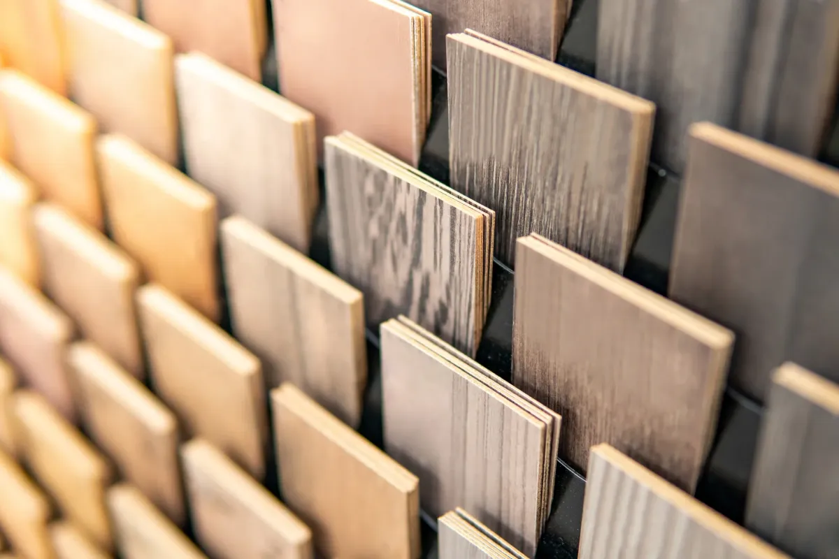 Set of quality materials used by Parker Built Construction