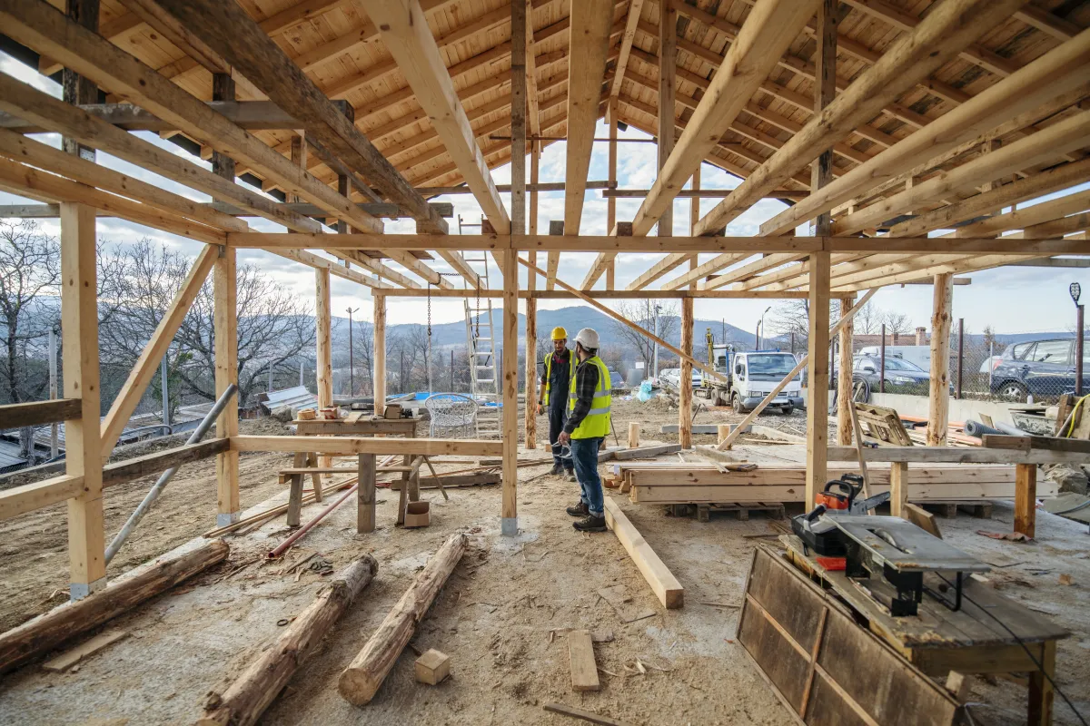 new home construction site in progress