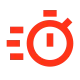Stopwatch icon for customer service