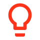 Bulb icon for innovative