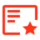 Certificate with star icon for experienced