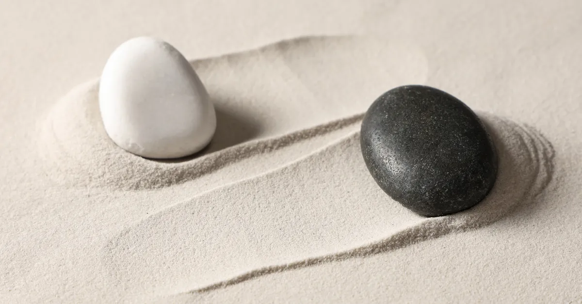 Two opposites opposing one another