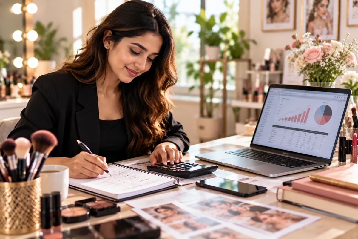 Salon Business SOP Checklist and Pricing Calculator Mockup