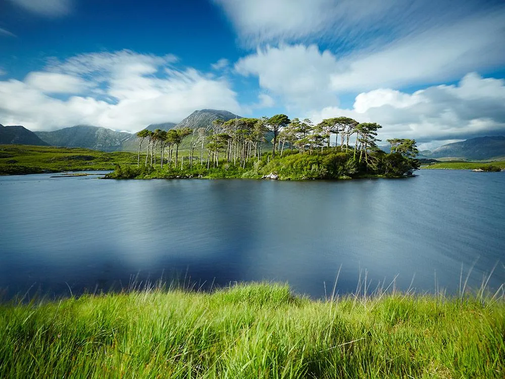 Island is nearby on Derryclare Lake, and is one of the most photographed islands in Ireland.