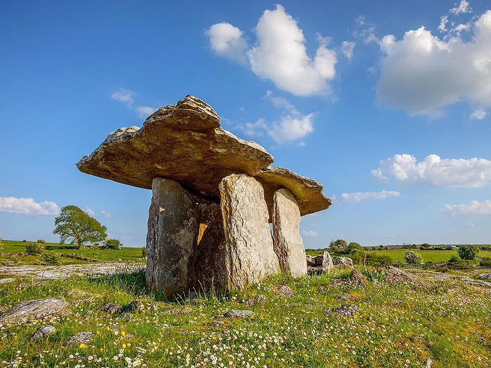 The Poulnabrone Dolmen, the oldest dated megalithic monument in Ireland.