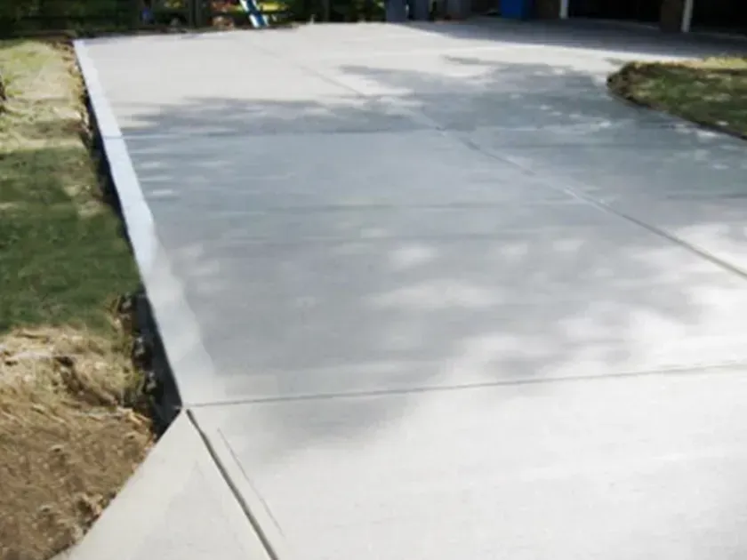 finished concrete driveway