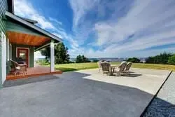 concrete patio and shade