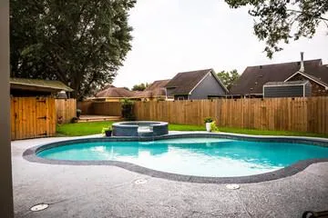 couple enjoying pool