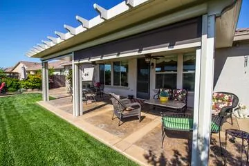 finished concrete with pergola