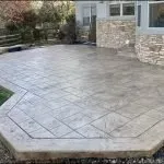 Stamped concrete patio