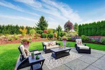 concrete patio and shade