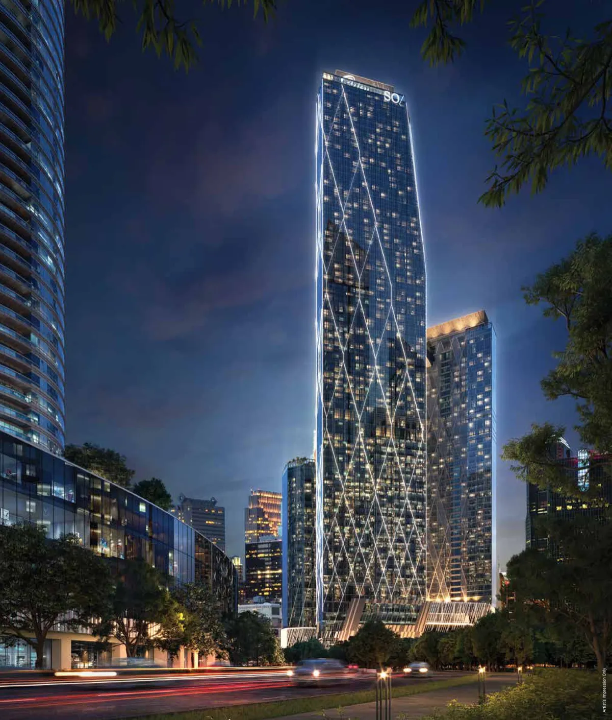 Oxley Towers, KL City Centre, artist's impression