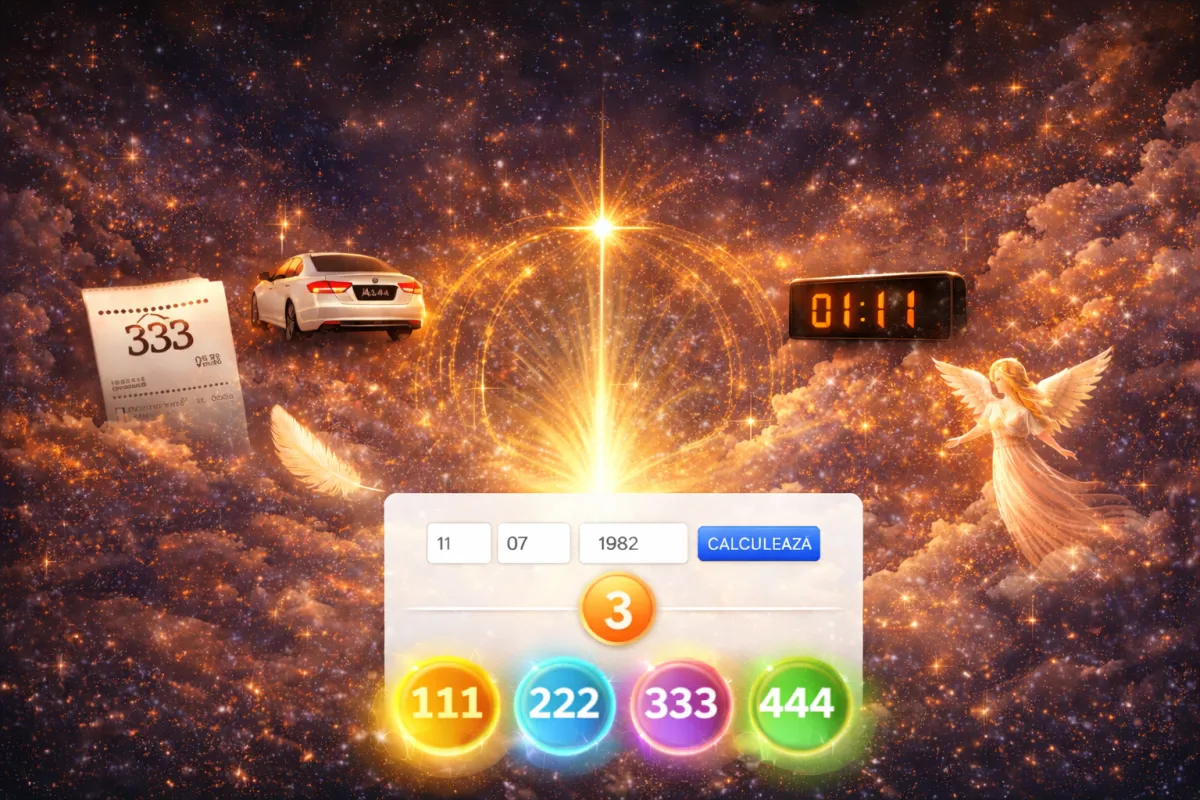 Calculator număr angelic personal — descoperă vibrația zilei tale în numerologie