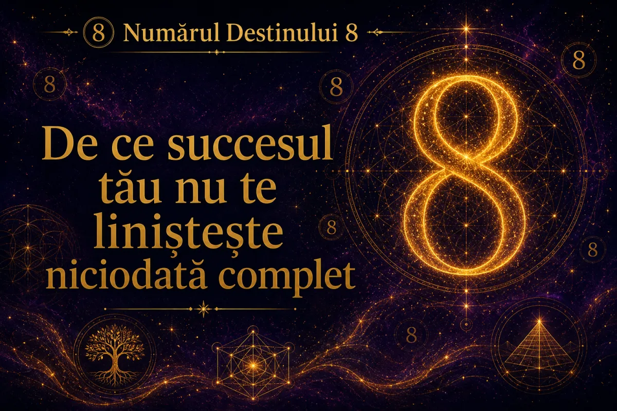 ⑧ Numărul Destinului 8: de ce succesul tău nu te liniștește niciodată complet
