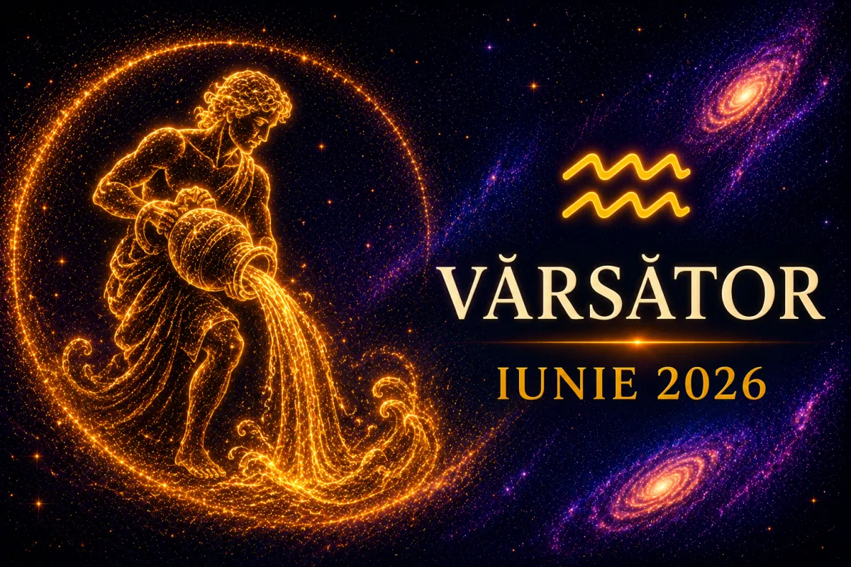 horoscop Vărsător Iunie 2026 - claritate, schimbare de ritm, relații, muncă, numerologie și zile favorabile