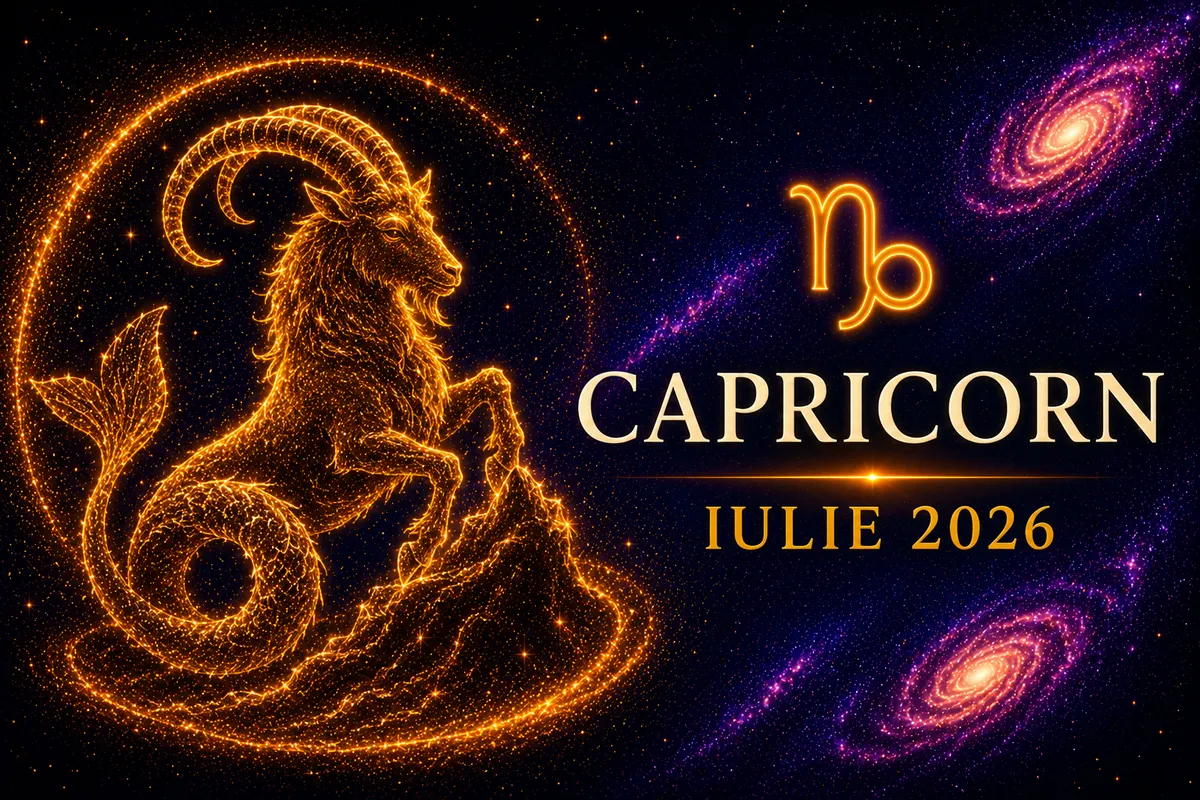 ♑ Horoscop Capricorn Iulie 2026: Luna Nouă Îți Reașază Relațiile, Saturn Îți Consolidează Casa, Iar Banii Ajung la Vârf