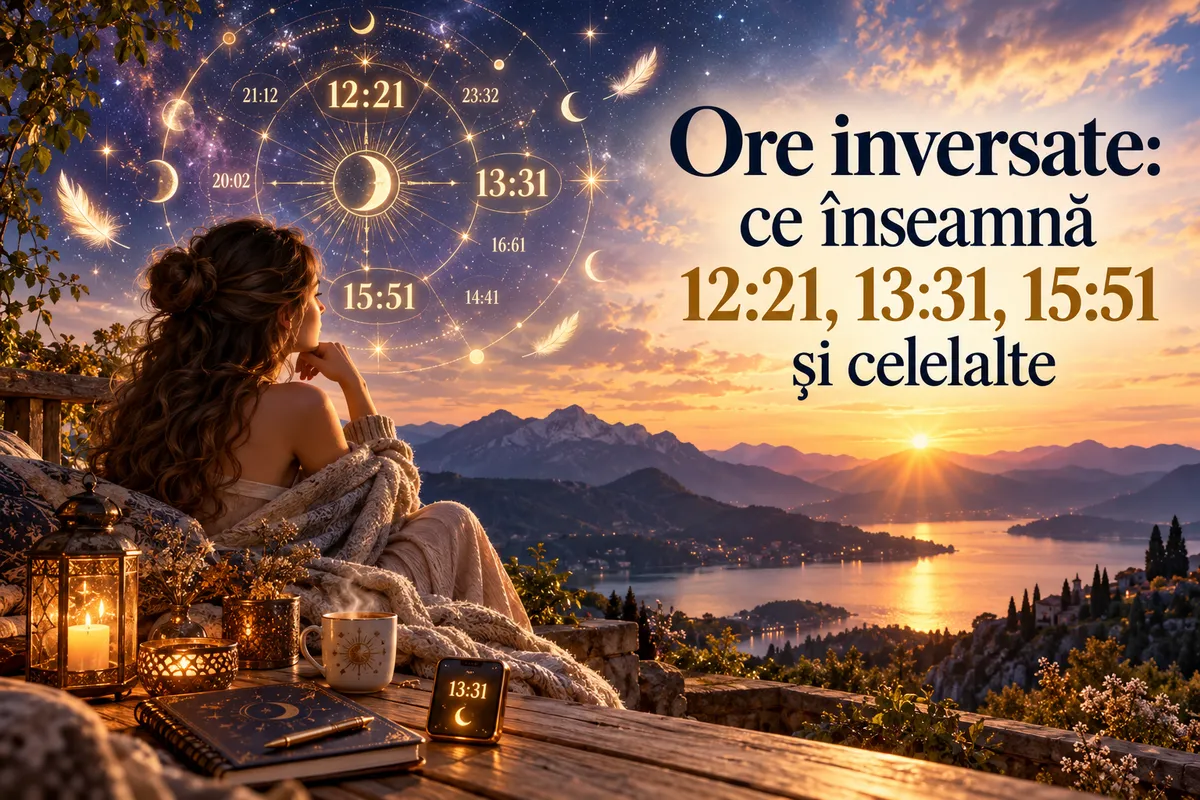 🕰️Ore inversate: ce înseamnă 12:21, 13:31, 15:51 și celelalte