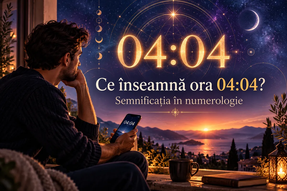 🕓 Ce înseamnă ora 04:04? Semnificația în numerologie
