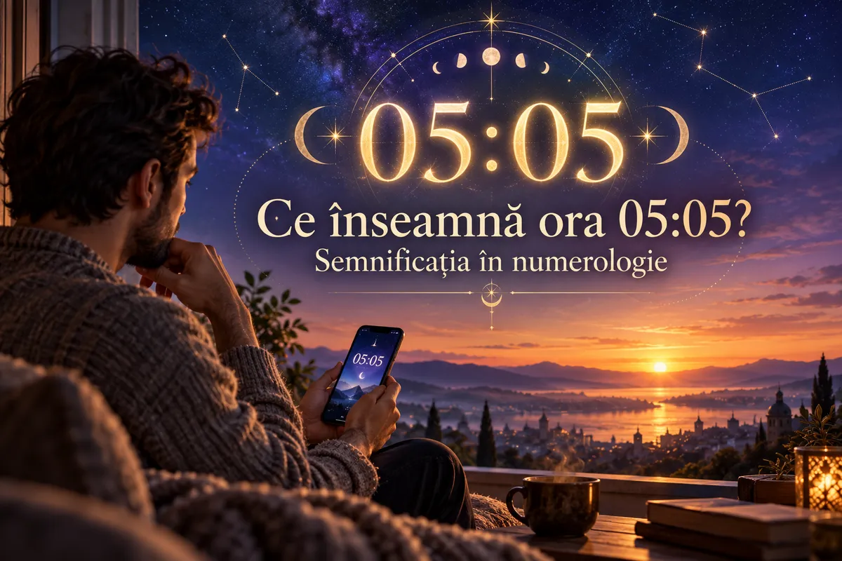 🕔 Ce înseamnă ora 05:05? Semnificația în numerologie