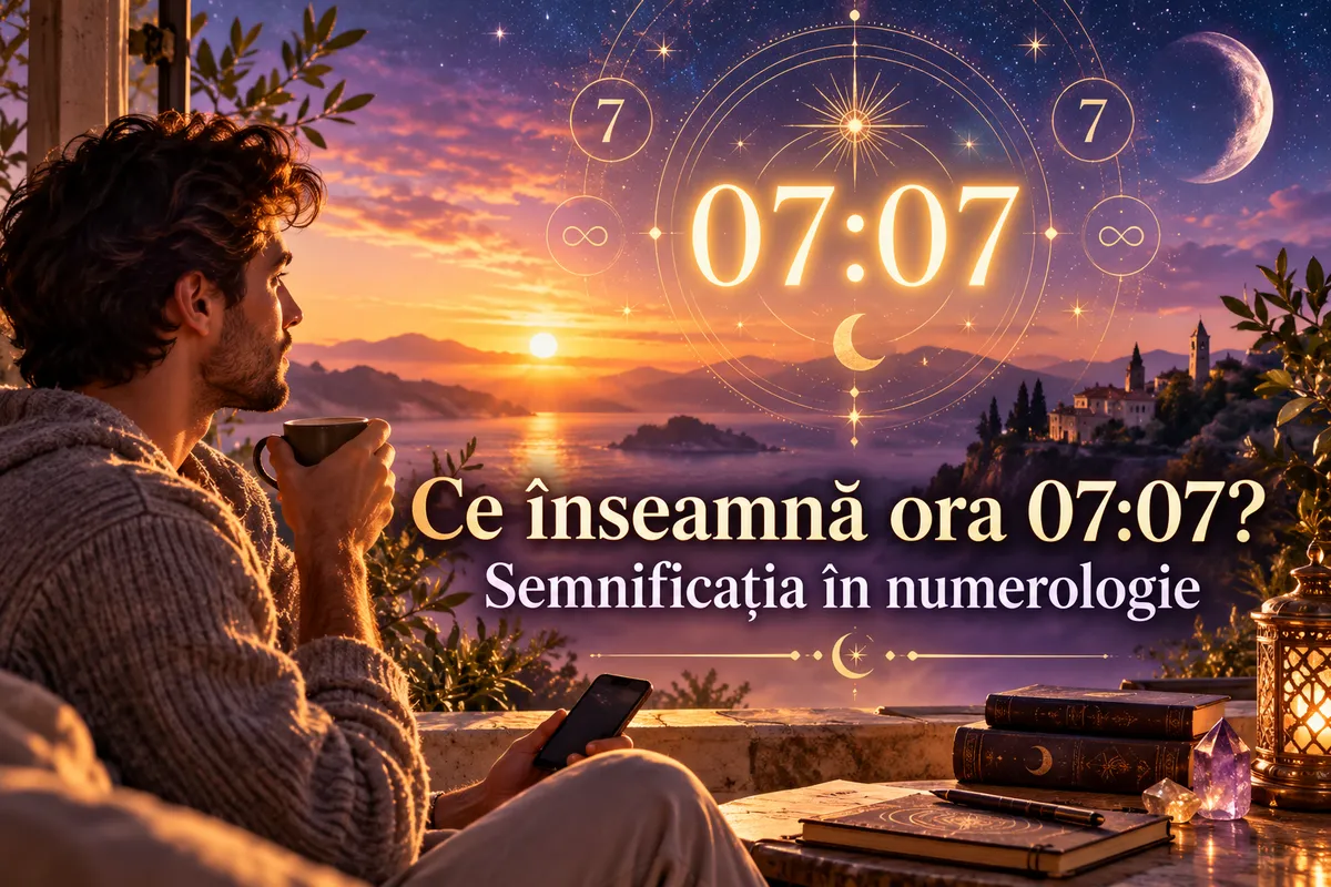 🕖 Ce înseamnă ora 07:07? Semnificația în numerologie