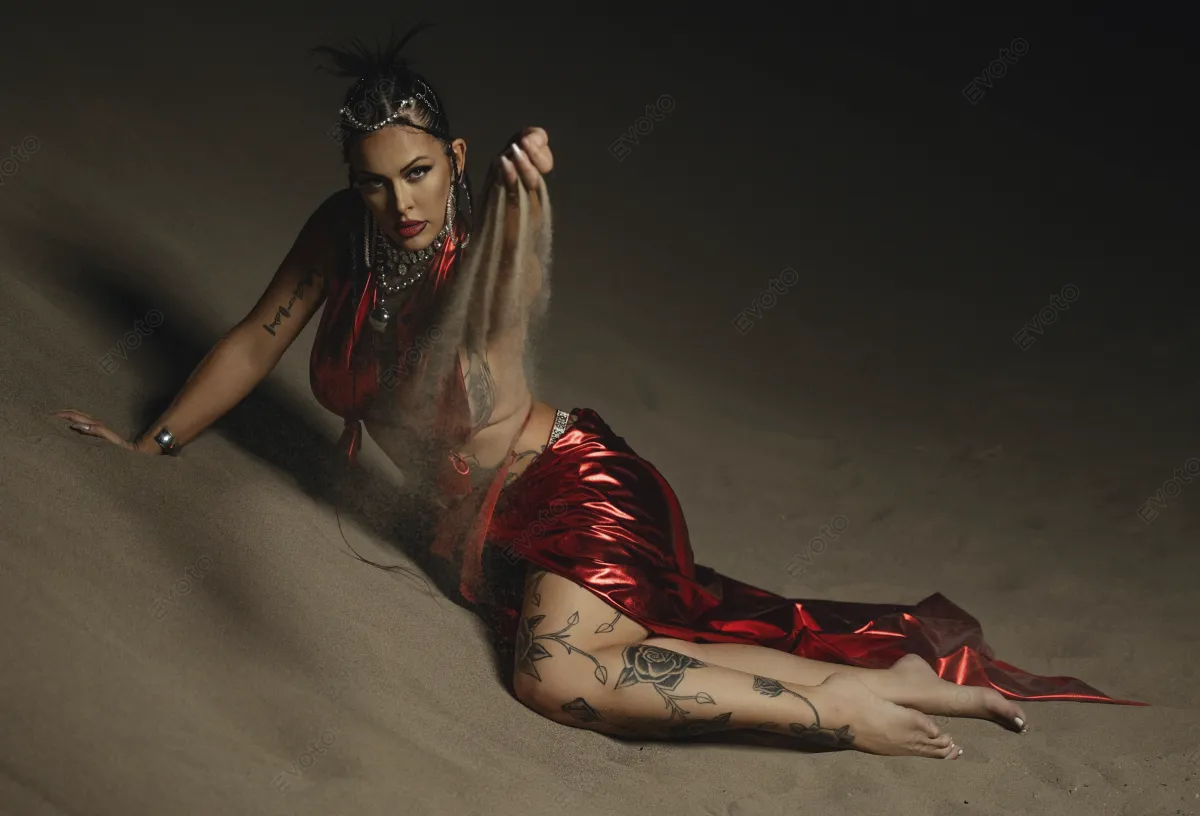 Empowering female boudoir photography las vegas sand dune