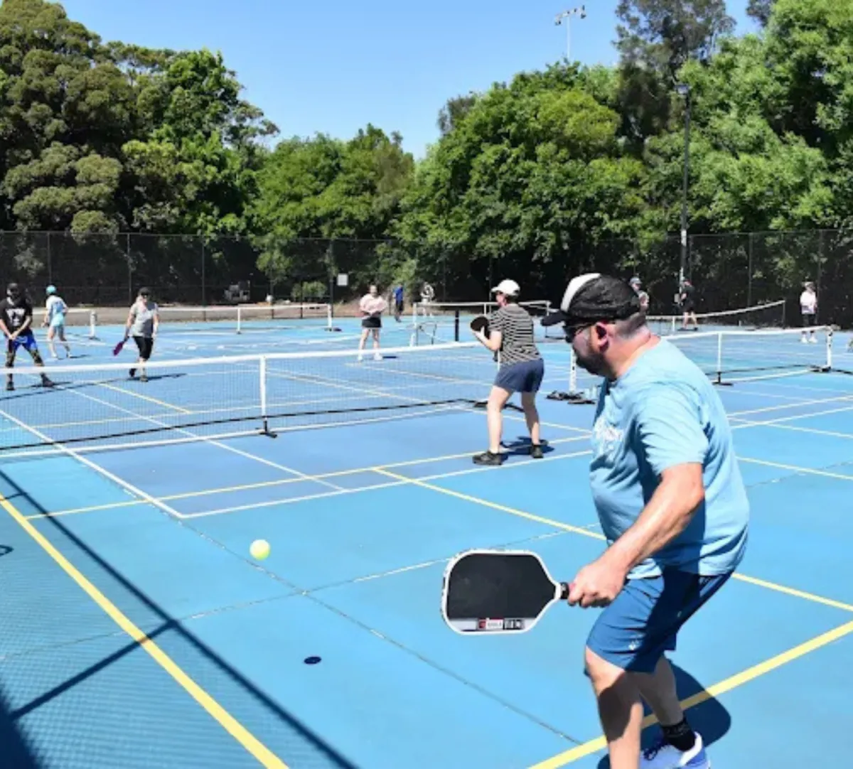 south coast pickleball players competing in weekly competition